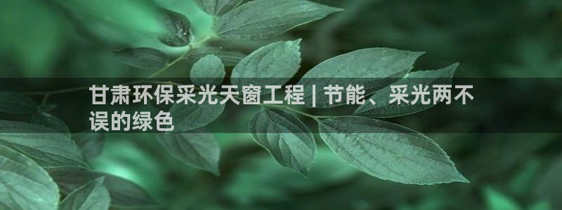 彩名堂app计划官方网站：甘肃环保采